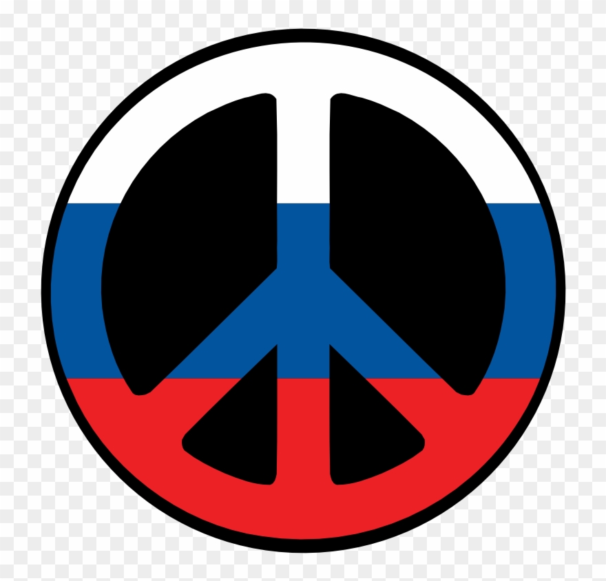 Russia Peace Symbol Flag 4 Scallywag Peacesymbol - Russian Symbol For Peace Clipart