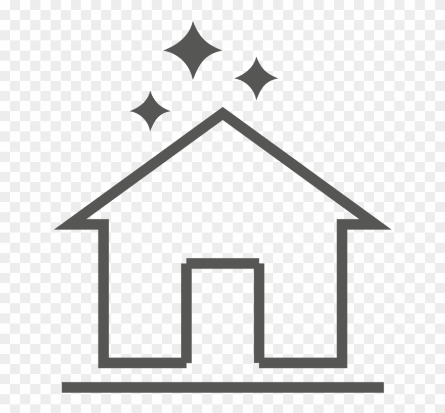 Sparkling Clean House Clipart - Black And White Cliparts Family - Png Download