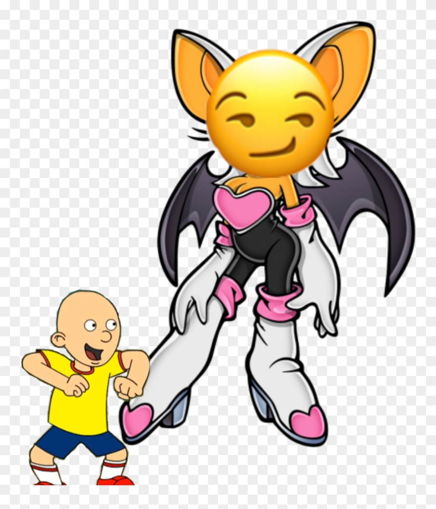 Emoji Face Goanimate Sonicx Caillou Rougethebat - Rouge The Bat And Rarity Clipart