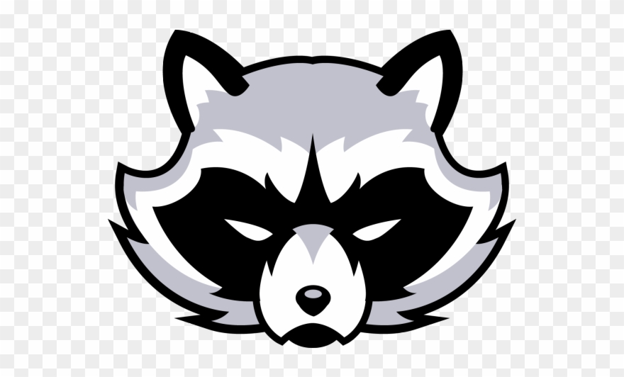 Raccoon Face Logo Clipart