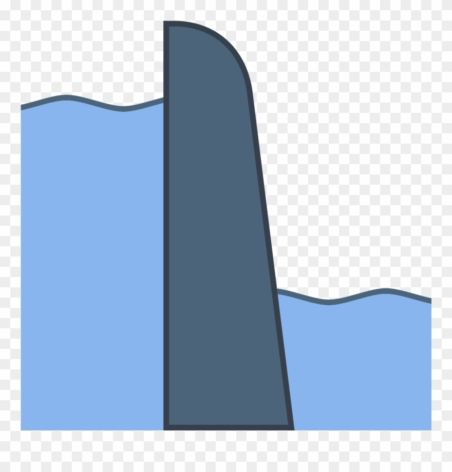 This Is An Image Of Two Sets Of Wavy Lines With A Dam - Icon Dam Clipart