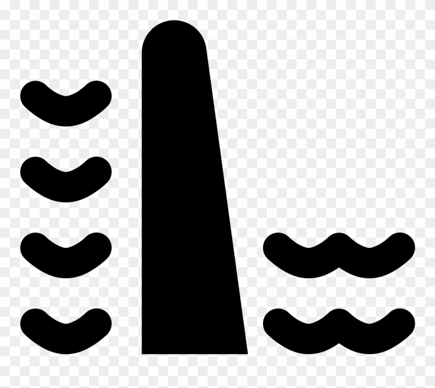 This Is An Image Of Two Sets Of Wavy Lines With A Dam Clipart