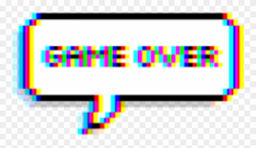 Game Gameover Glitch Tumblr Balloon Text - Picsart Game Over Clipart