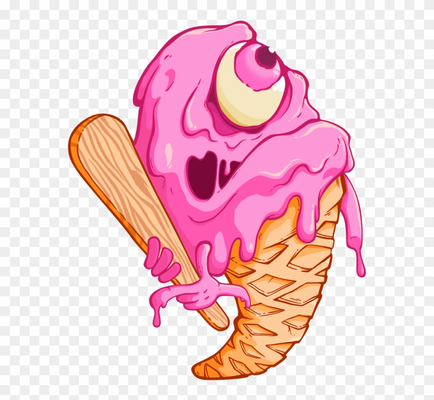 Vector Black And White Mean On Behance Hes Mad Because - Mean Ice Cream Clipart