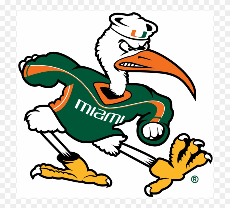 Miami Hurricanes Iron Ons - Miami Hurricanes Logo Png Clipart