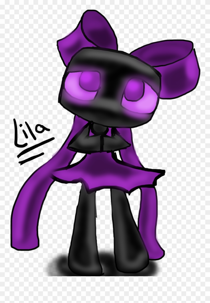 Chaosdx1 27 25 Lila By Ask-enderman - Enderman Cute Baby Minecraft Drawings Clipart