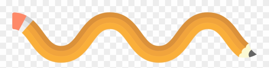 Wavy Pencil - Distorted Pencil Clipart
