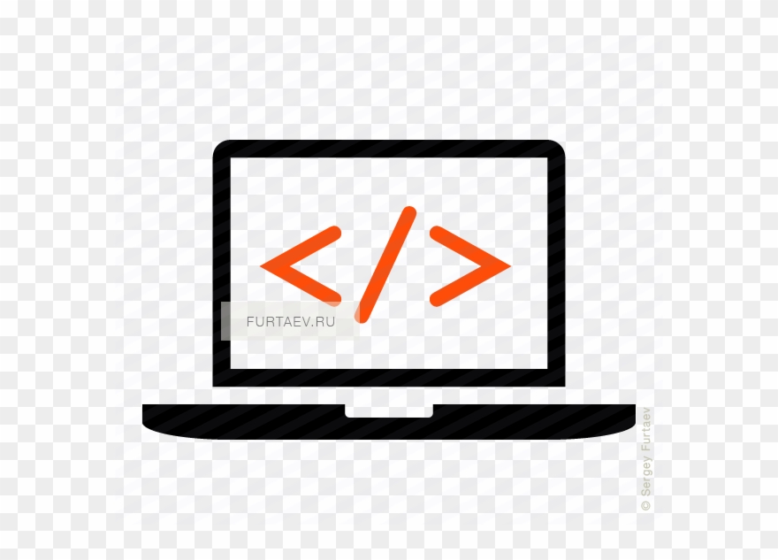 Software Developer Laptop Icon - Software Icon Vector Clipart