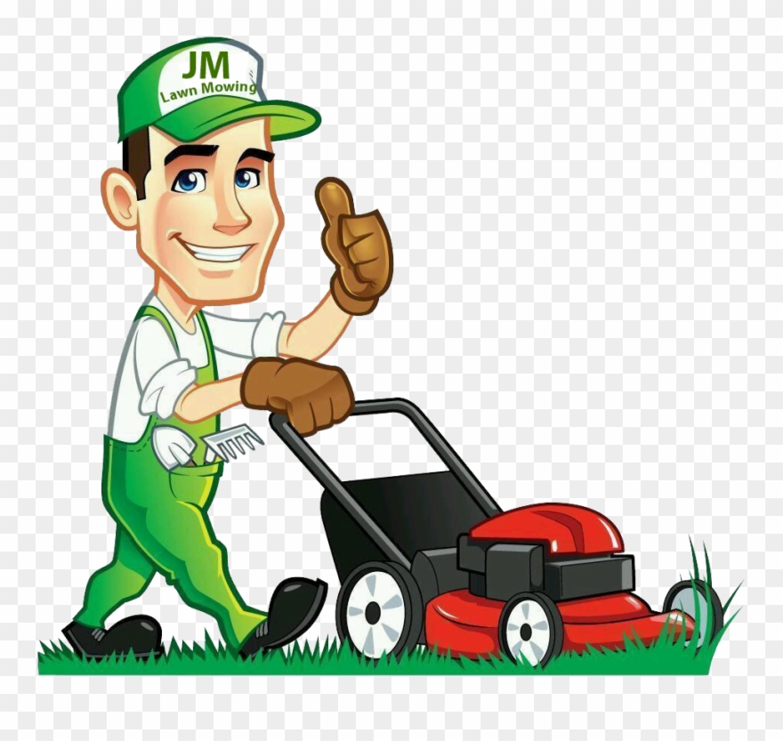 Clip Art Free Library Gardener Clipart Lawn - Lawn Mowing - Png Download