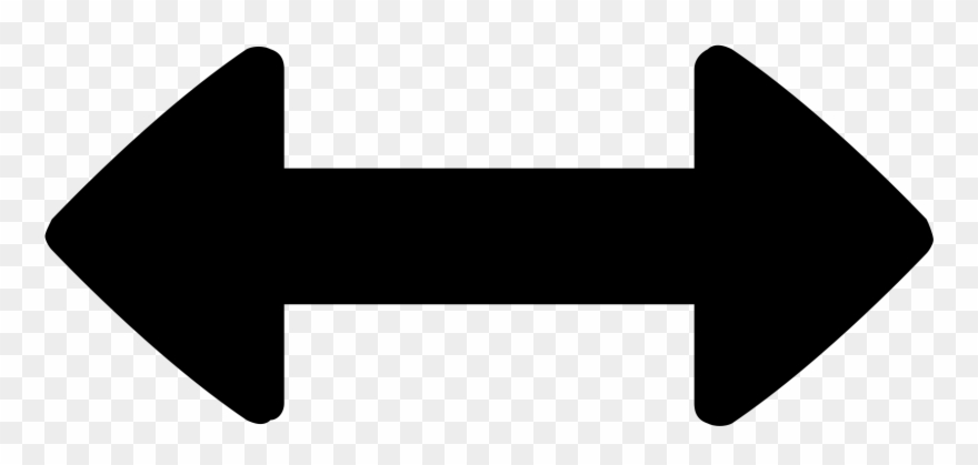 Resize Horizontal Icon - Arrow In Both Directions Clipart