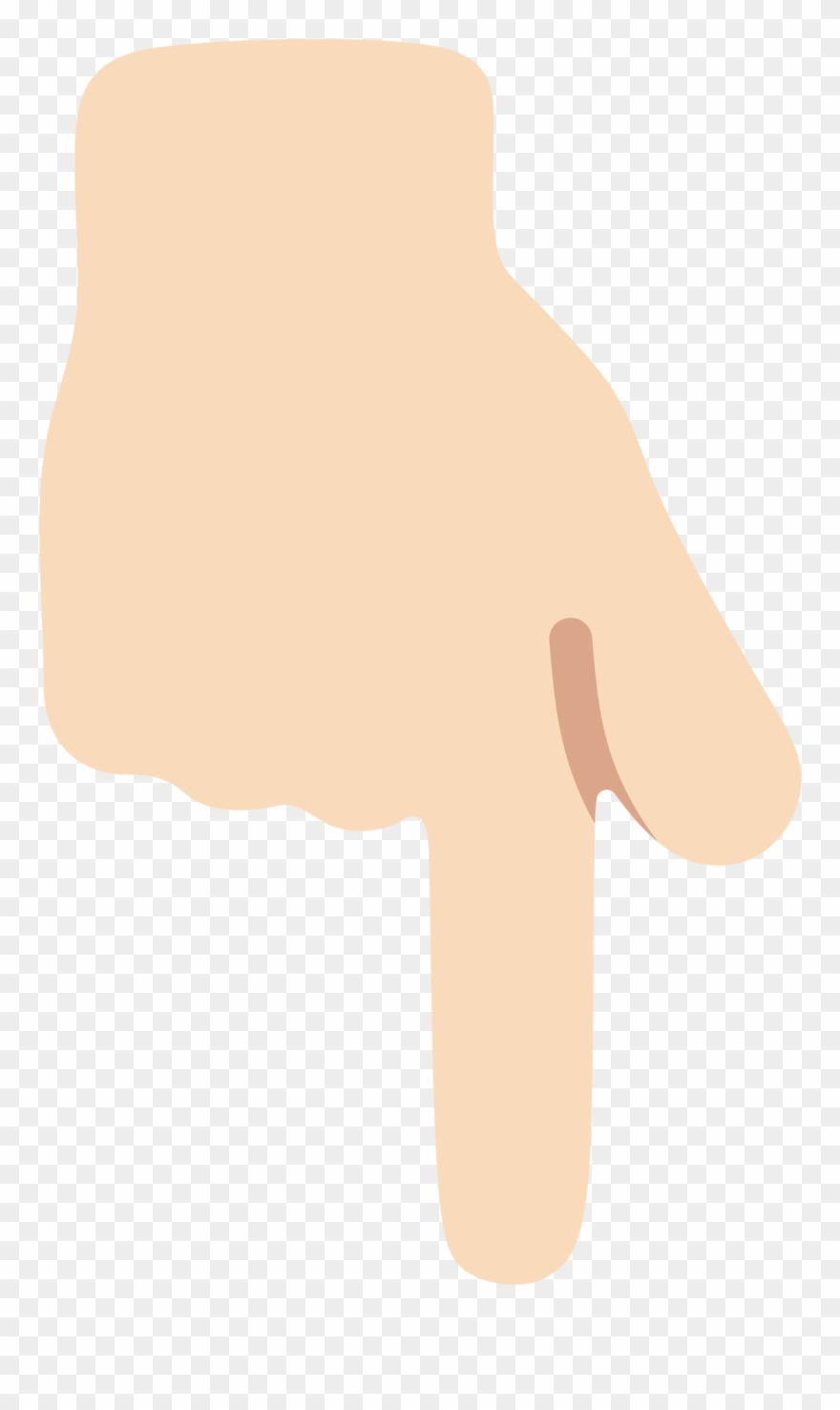 Open - Emoji Hand Down Png Clipart