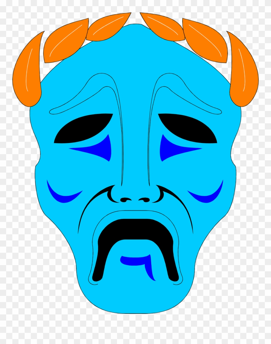 Tragedy Mask Clip Art Tragedy Mask Clipart - Tragedy Mask Clipart - Png Download