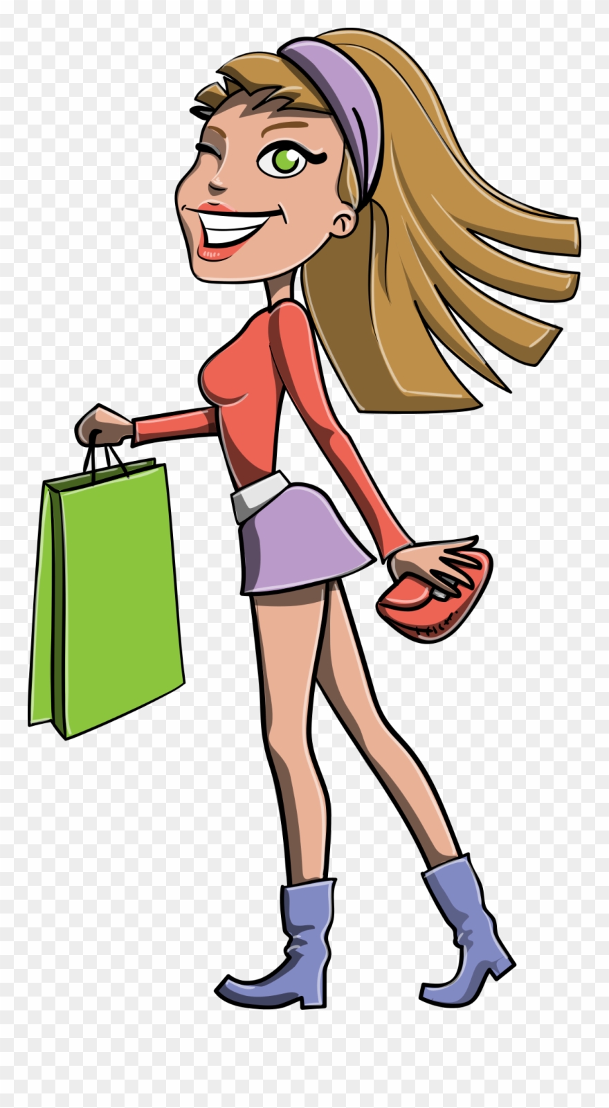 What The Elderly Should Never Wear, And Other Stupid - Stylish Girl Png Vector Character Clipart