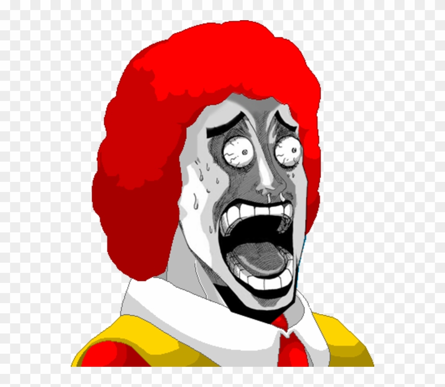 Donald Mcdonald Holy Sh*t Face - Ronald Mcdonald Face Png Clipart