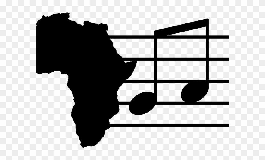 Music Notes Clipart Rhythms - Africa Map - Png Download