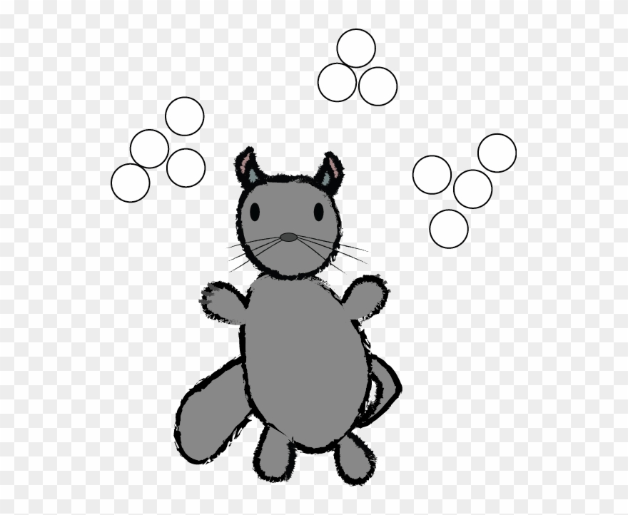 Lonely Chinchilla - Cartoon Clipart