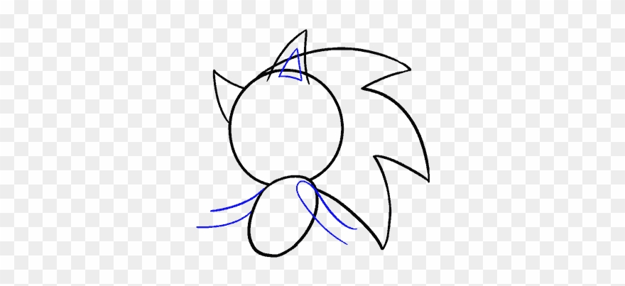 How To Draw Sonic The Hedgehog - Cartoon Clipart