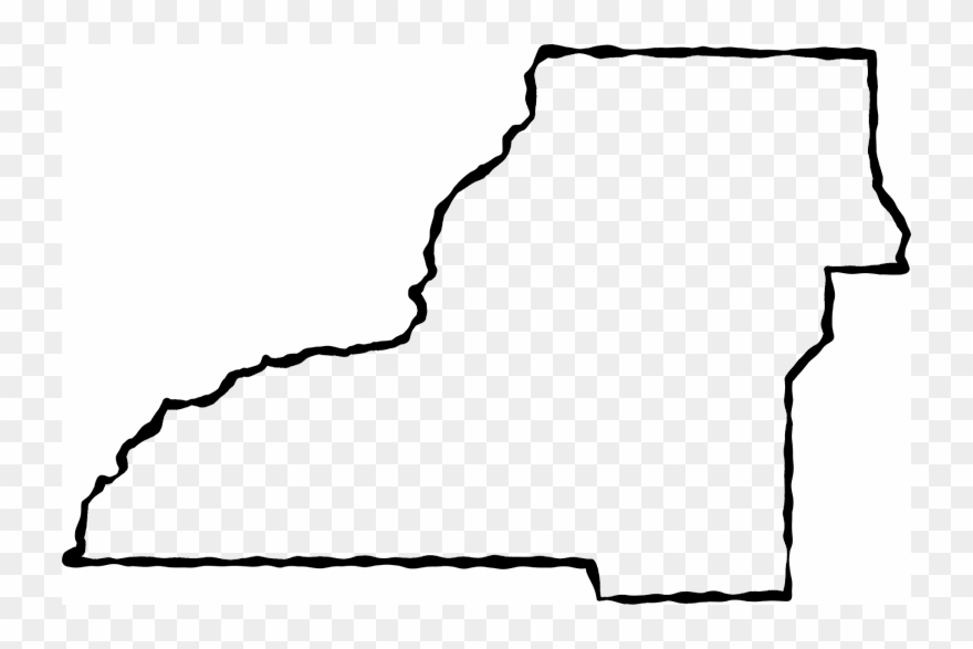 A Map Of Leon With A Black Squiggle Outline - Silhouette Clipart