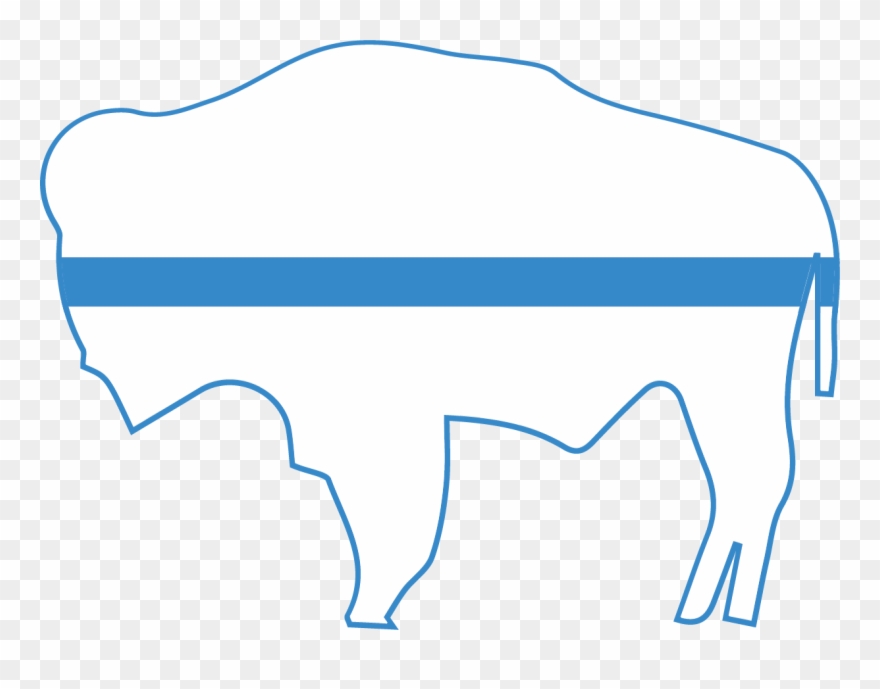 Thin Blue Line Buffalo Decal 4" - Buffalo Thin Blue Line Clipart