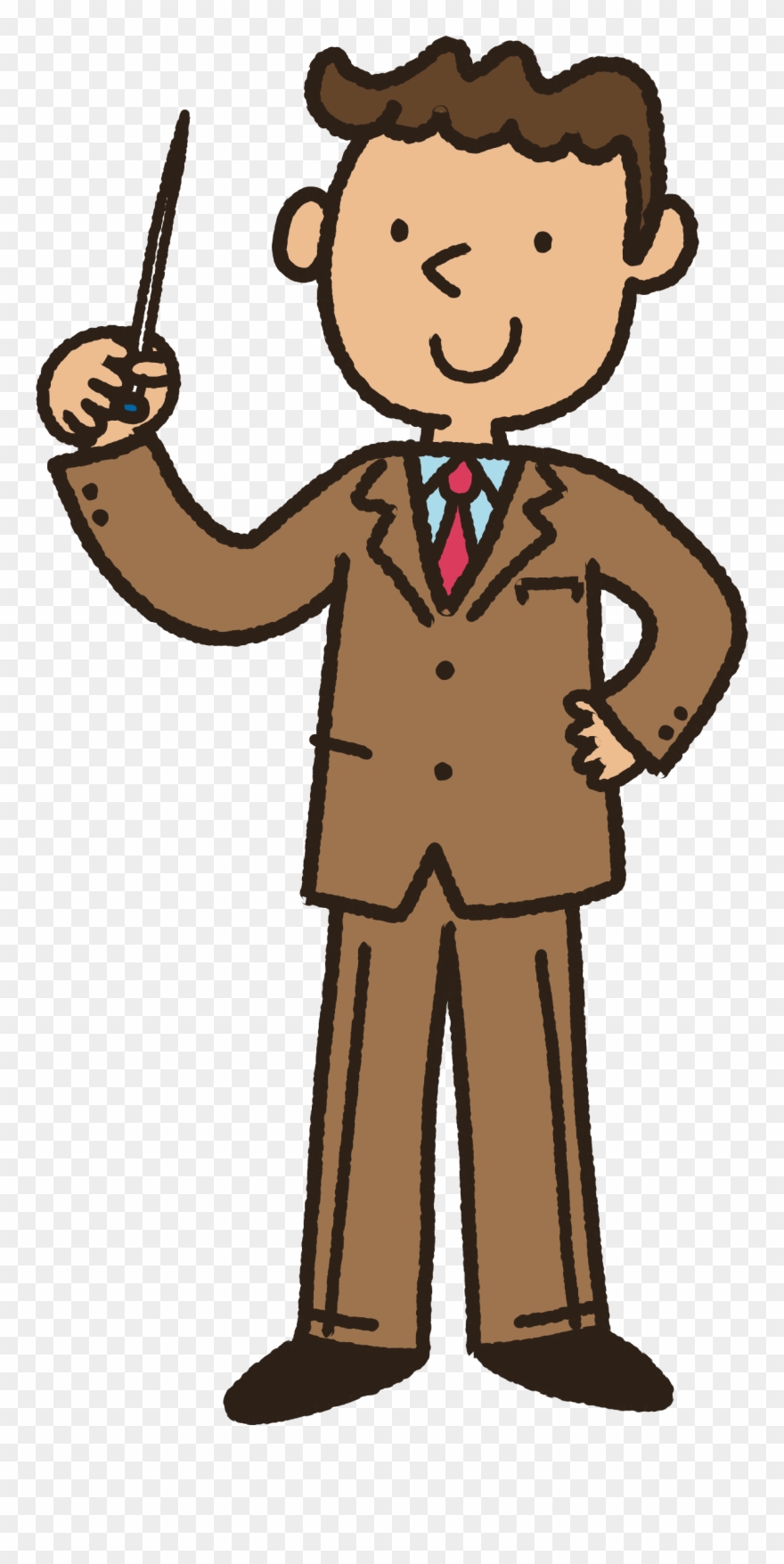 Big Image - Clip Art Male Teacher - Png Download