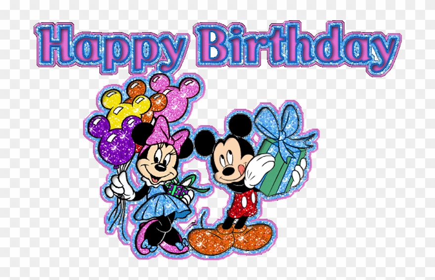 Happy Birthday Glitter Images, Happy Birthday Kids, - Happy Birthday Mickey And Minnie Mouse Clipart