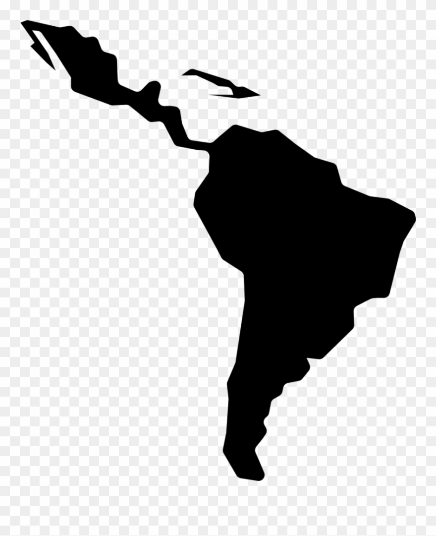 Clip Art Free Library Latin America Clipart - North Central And South America Map - Png Download