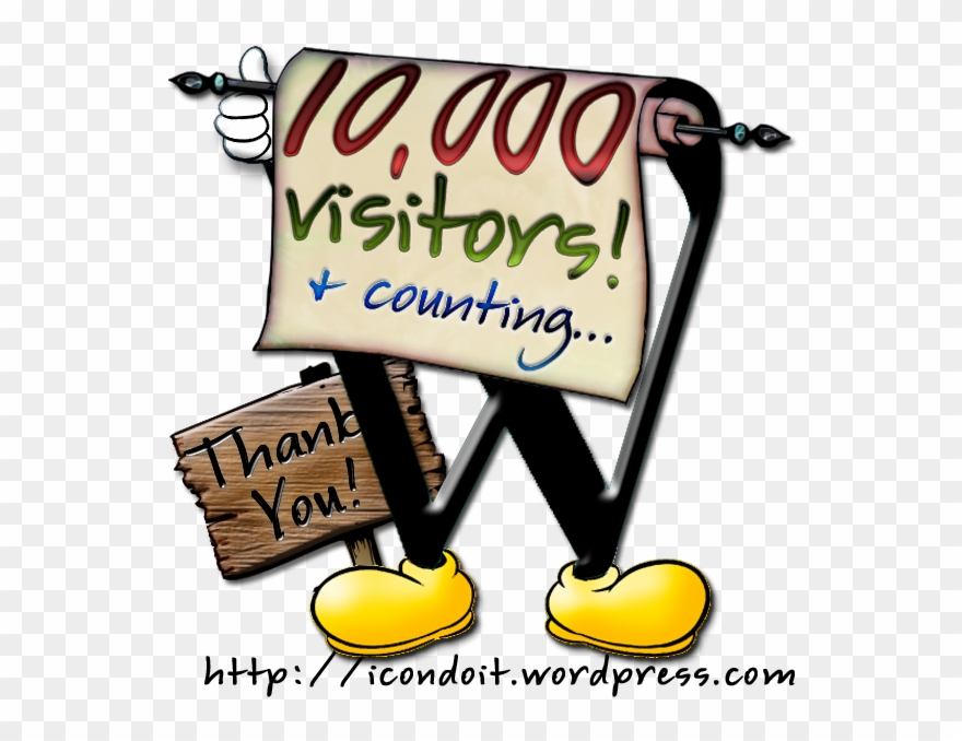 10,000 Visitors - Portrait Clipart