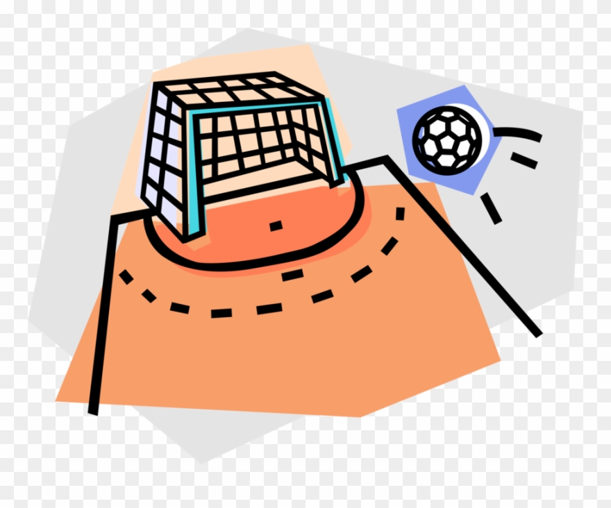 Goal Vector Cartoon Soccer Clip Stock - Handball - Png Download