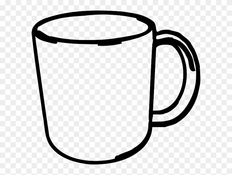Free Pictures Mug - Clip Art Black And White Mug - Png Download