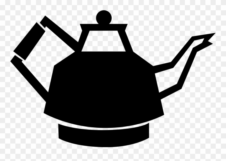 Vector Illustration Of Small Kitchen Appliance Electric - Teapot Clipart