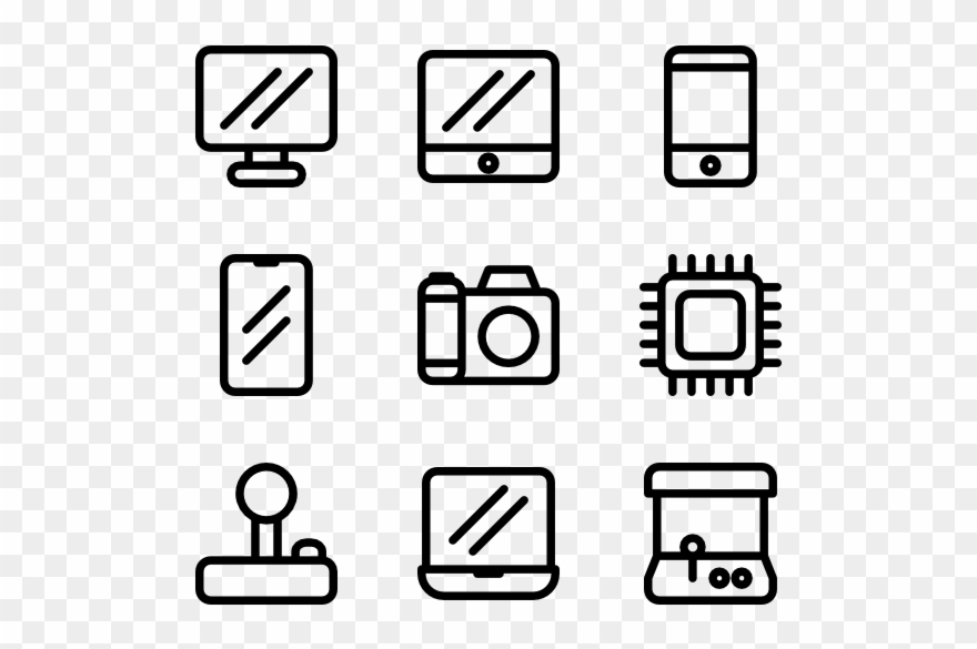 Electronics - School Line Icon Clipart