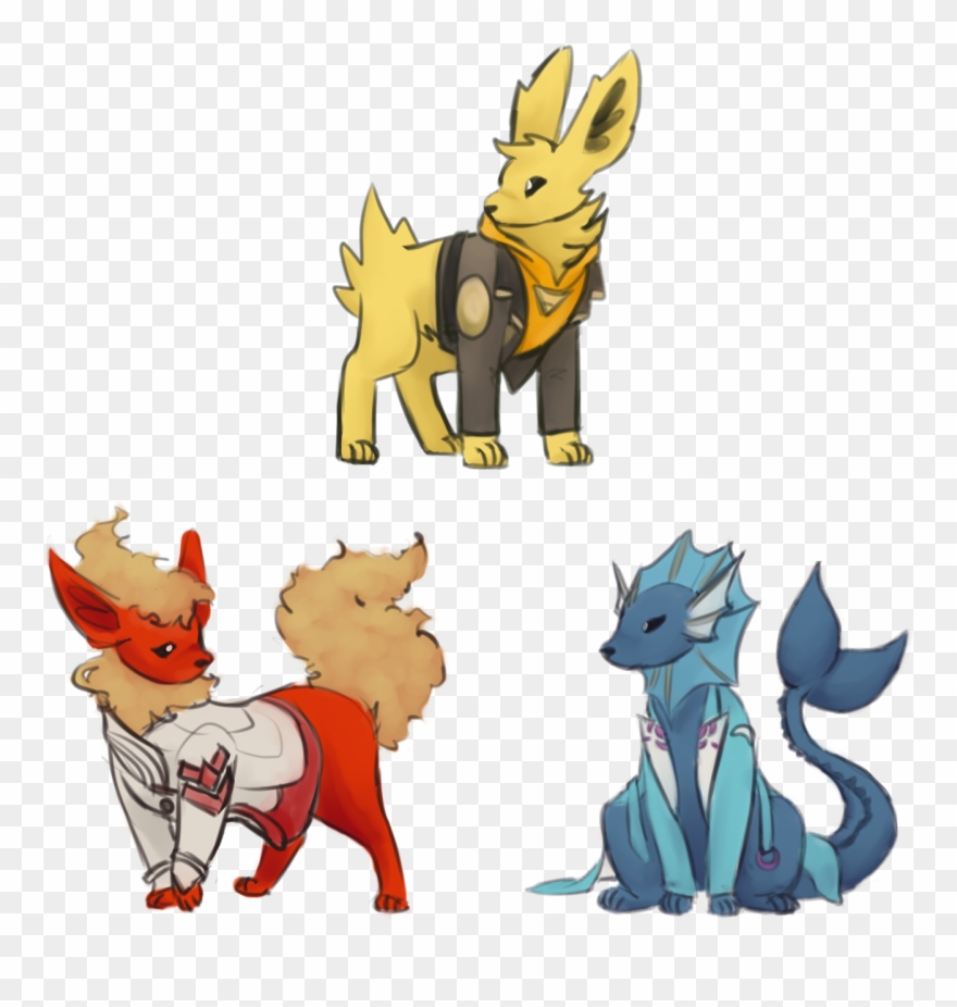 Pokemon Go Team Eeveelutions - Cartoon Clipart