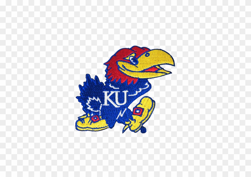 Jayhawk Embroidered Patch - Kansas Jayhawks Logo Jpg Clipart