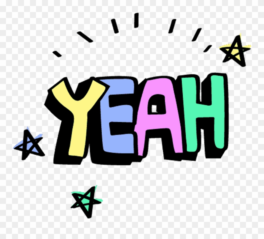 Yeah Prom Word Massage Colorful Cute Star Stars - Massage Clipart