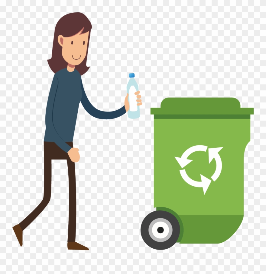 Waste Container Recycling - Membuang Sampah Vektor Png Clipart