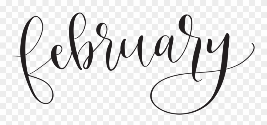 Fonts Haven Calligraphy Months Printablehaven - February Calligraphy Png Clipart