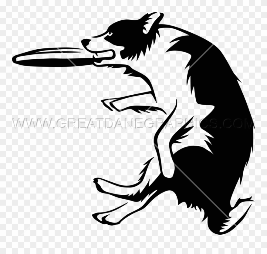 Catch Production Ready Artwork For T Shirt - Dog Catching Frisbee Clipart - Png Download