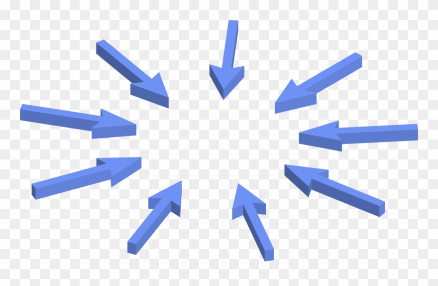 Air Travel Sensory Overload Angle Three-dimensional - Arrows Pointing To Center Clipart