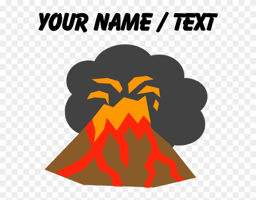 Custom Erupting Volcano Posters - Custom Red Ladybug Sticker Clipart