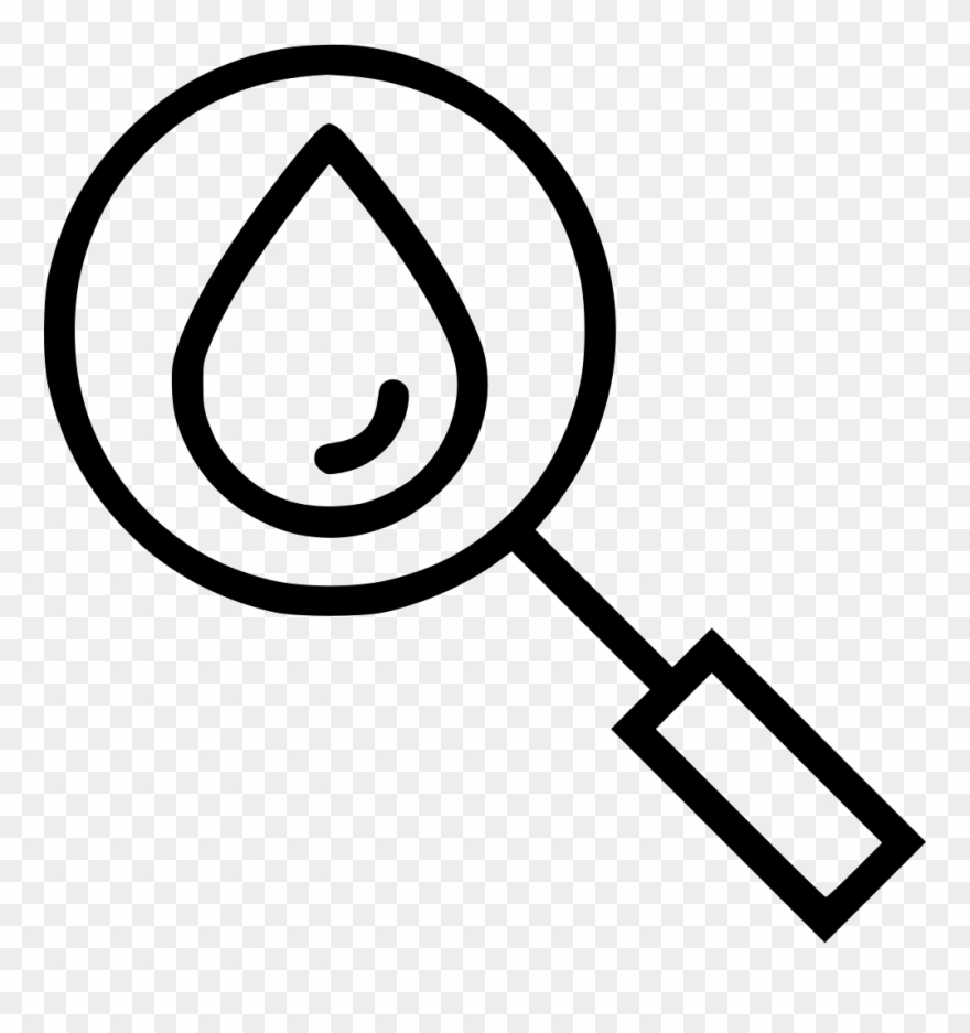 Search Magnifying Glass Blood Drop Examination Comments - Vector Graphics Clipart