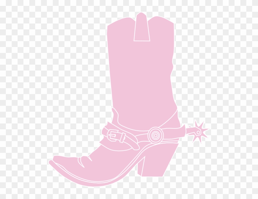 Light Pink Cowgirl Boot Clip Art At Clker - Clip Art - Png Download