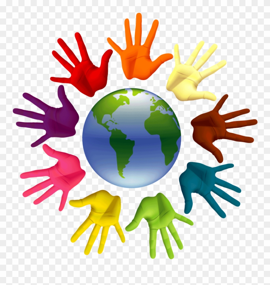 Lunes, 14 De Marzo De - Planeta Tierra Con Manos Alrededor Clipart