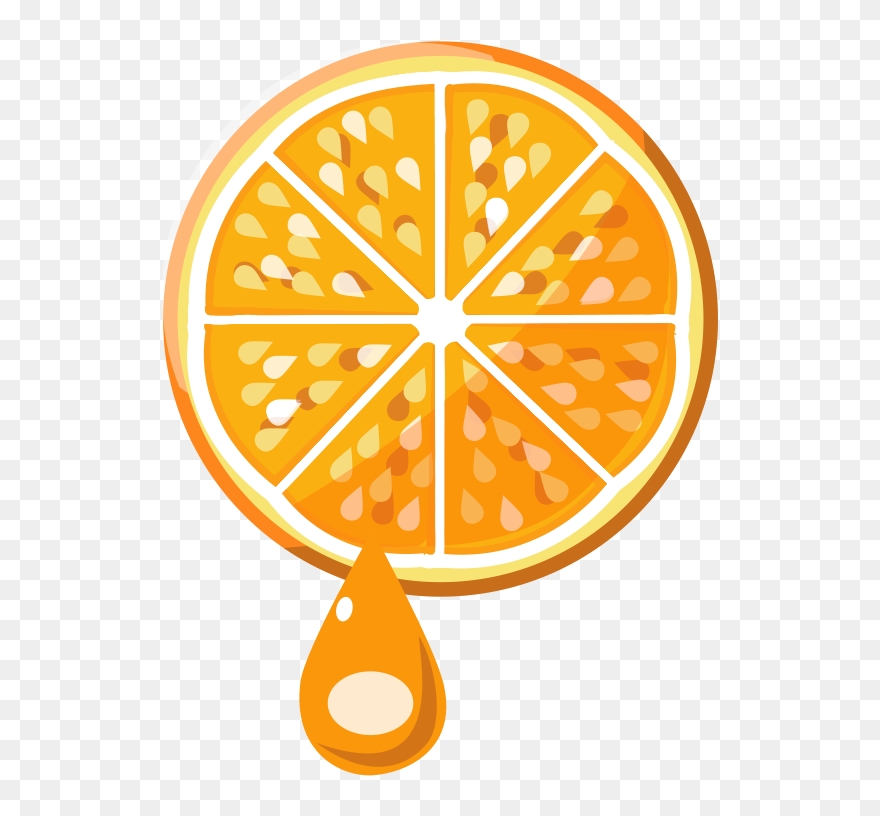 Juice Computer Icons Flat Design Skeuomorph - Orange Slice Shower Curtain Clipart