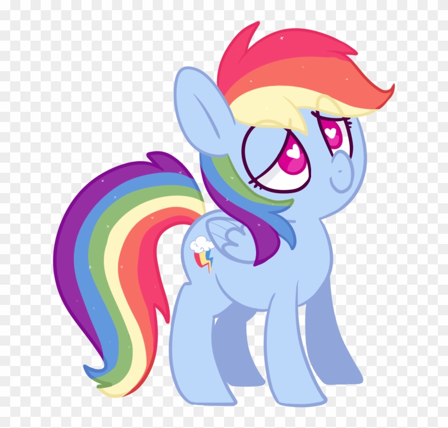 Pegacornss, Cute, Heart Eyes, Rainbow Dash, Safe, Simple - Rainbow Dash Heart Eyes Clipart