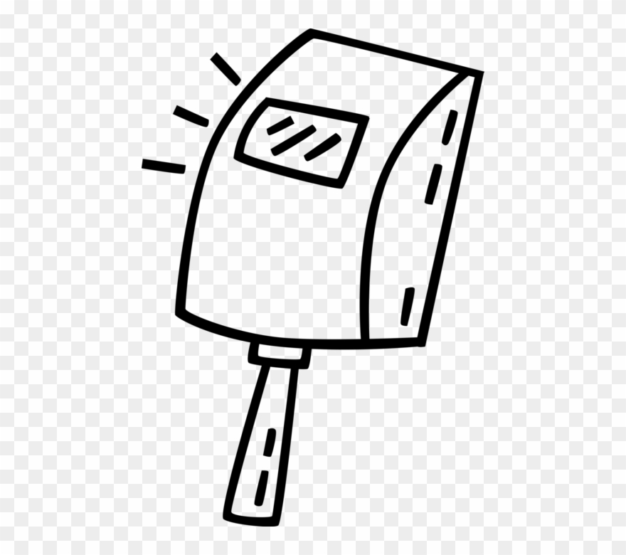 Vector Illustration Of Welder's Protective Eyewear - Welding Helmet Clipart