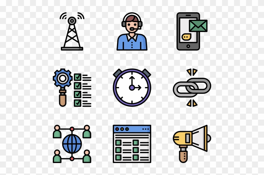 Support Contact - Unicorn Icon Pack Clipart