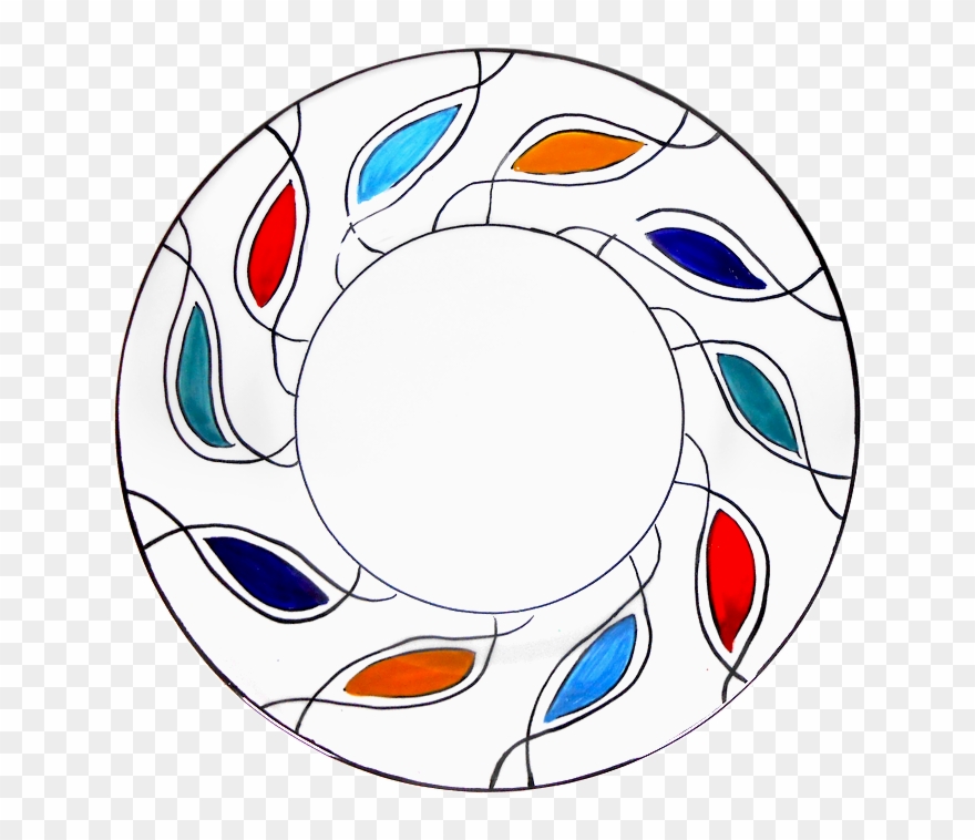 Arlecchino White Salad Plate - Circle Clipart