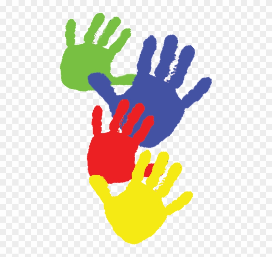 Paint Handprints Kids Clipart Paint Child Clip Art - Paint Hand Prints Transparent - Png Download