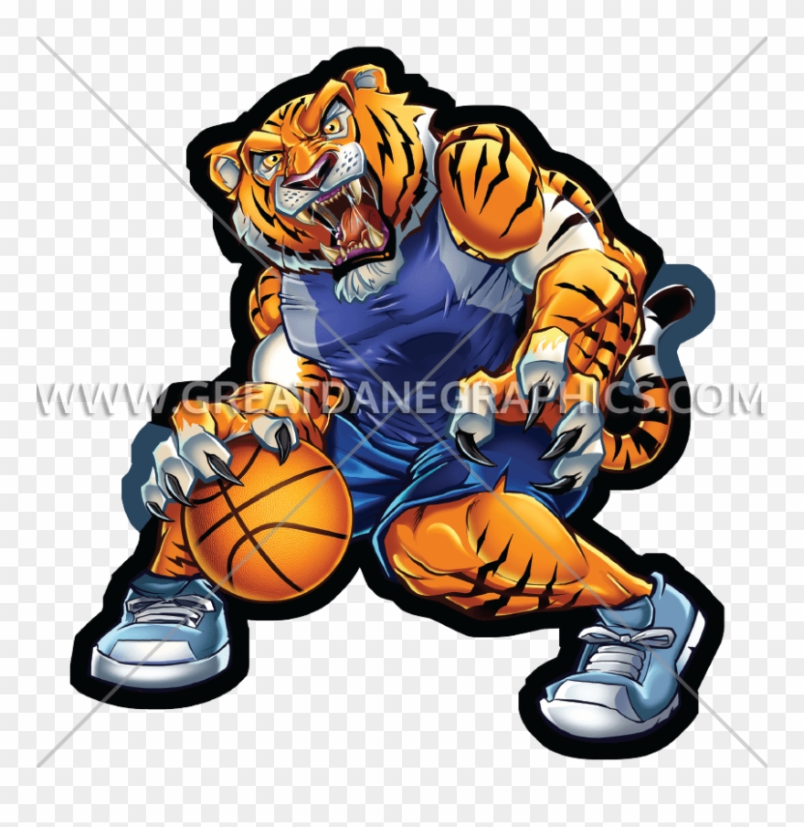 Basketball Tiger - Clip Art - Png Download