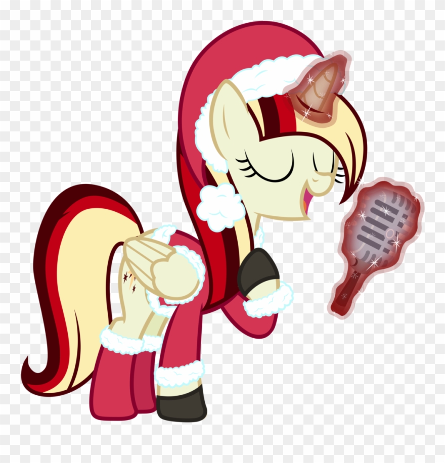 Alicorn Oc Artist Glessmlp Christmas Hat - Santa Claus Clipart